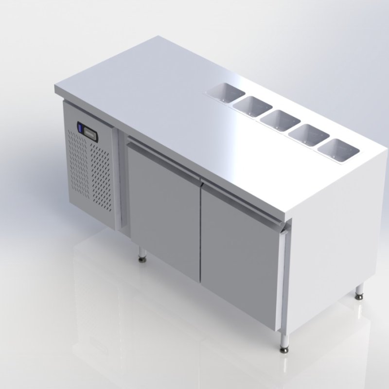 COUNTER CHILLER WITH CUTOUTS FOR SALAD TOPPINGS & PIZZERIA - SALAD DISPLAYS & SALAD COUNTERS Kenya